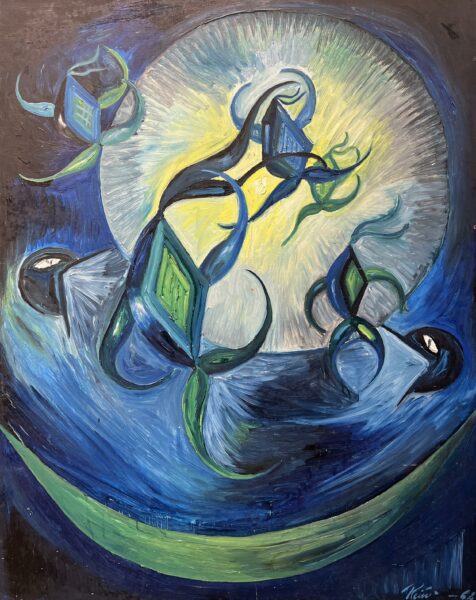 Lunar Currents - a painting by European school (XX)