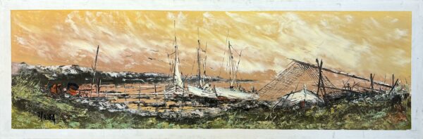 Apricot Harbor Echo - a painting by European school (XX)