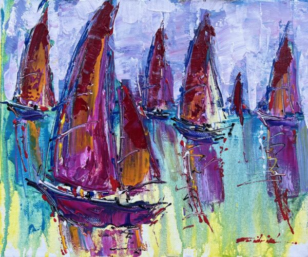 Velvet Sails - a painting by Viktor Fridrikh