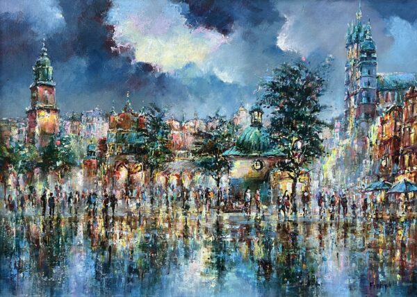 City of Liquid Light - a painting by Danuta Frydrych