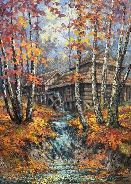 Autumn Mill Reverie - a painting by Stanisław Wilk
