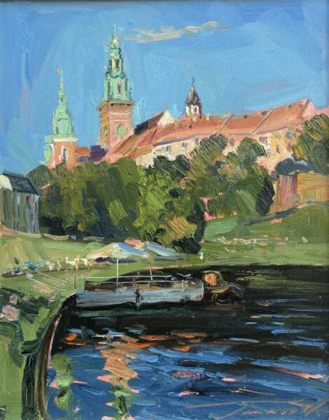 Gilded Riverlight - a painting by Jarosław Tarnowski