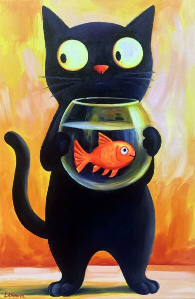 Gilded Vigil - a painting by Olga Litvinova
