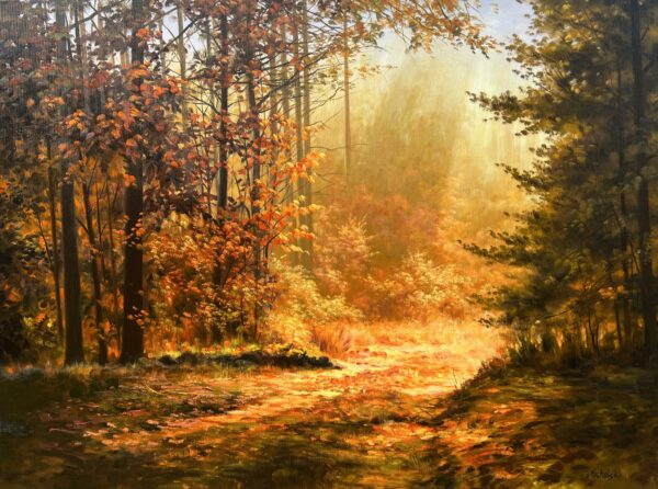Gilded Threshold - a painting by Ryszard Michalski