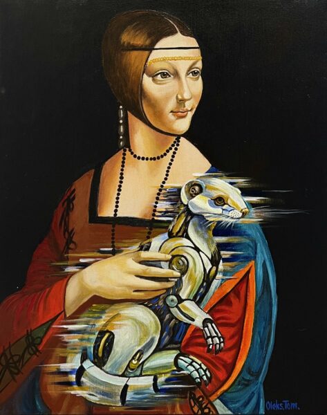 Clockwork Ermine - a painting by Aleksander Tomasievych