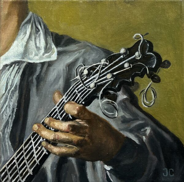 Guitarist after V. A. Tropinin - a painting by Julia Cheremnykh